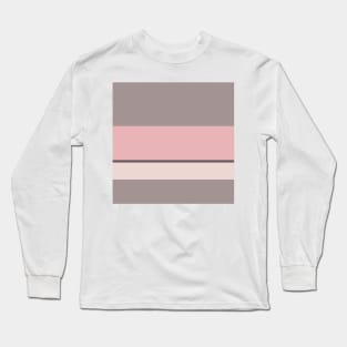 A tremendous fuse of Dirty Purple, Grey, Lotion Pink and Pale Chestnut stripes. Long Sleeve T-Shirt